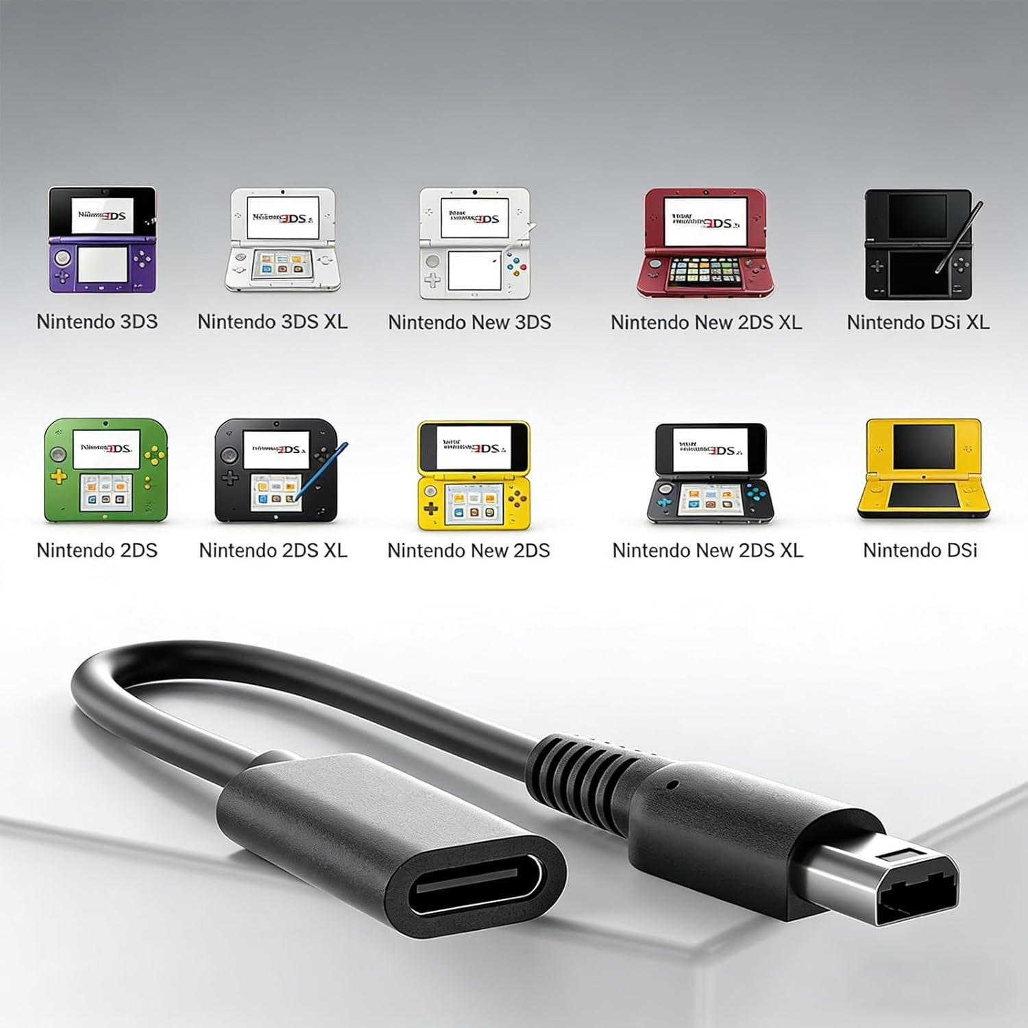 Durable 3DS to USB C Adapter Cable - Protect Your Gaming Device Anywhere