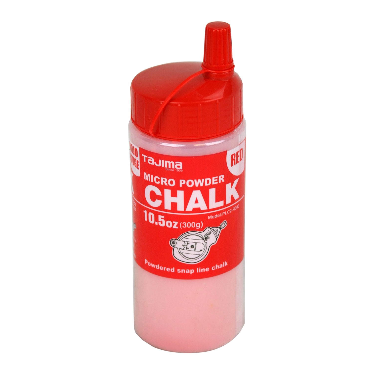 TAJIMA Micro Chalk - Red 10.5 oz (300g) Ultra-Fine Snap-Line Chalk with Durab...