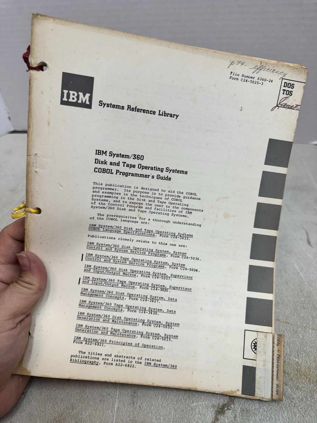 IBM System/360 COBOL Programmer's Guide Disk & Tape Operating Systems Manual