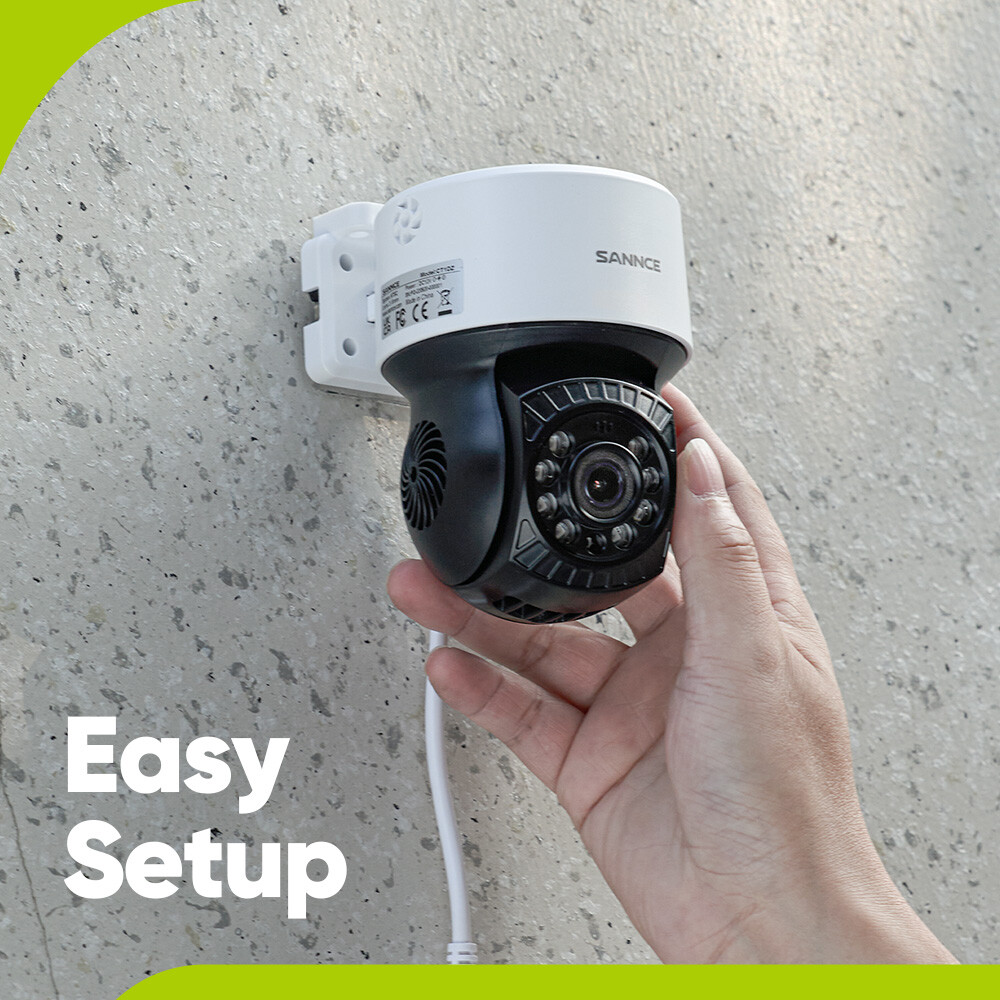SANNCE 1080P Outdoor Security Camera Outdoor Night Vision 360°Pan Tilt APP Contr