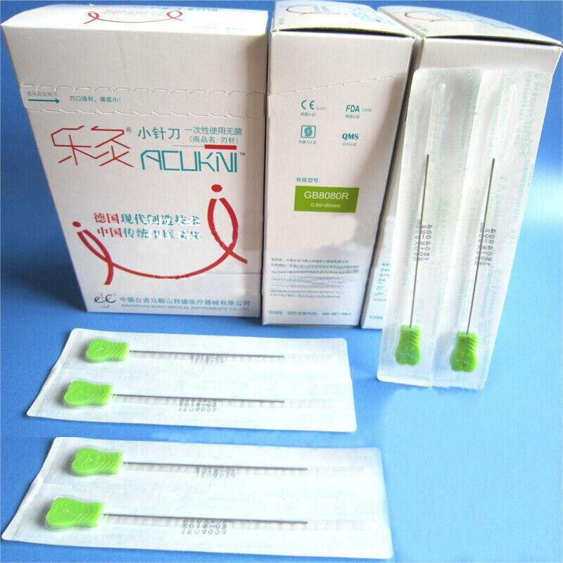 Acupotomy Knife Acupuncture knife no tube Plastic leaf handle 50pcs/Box