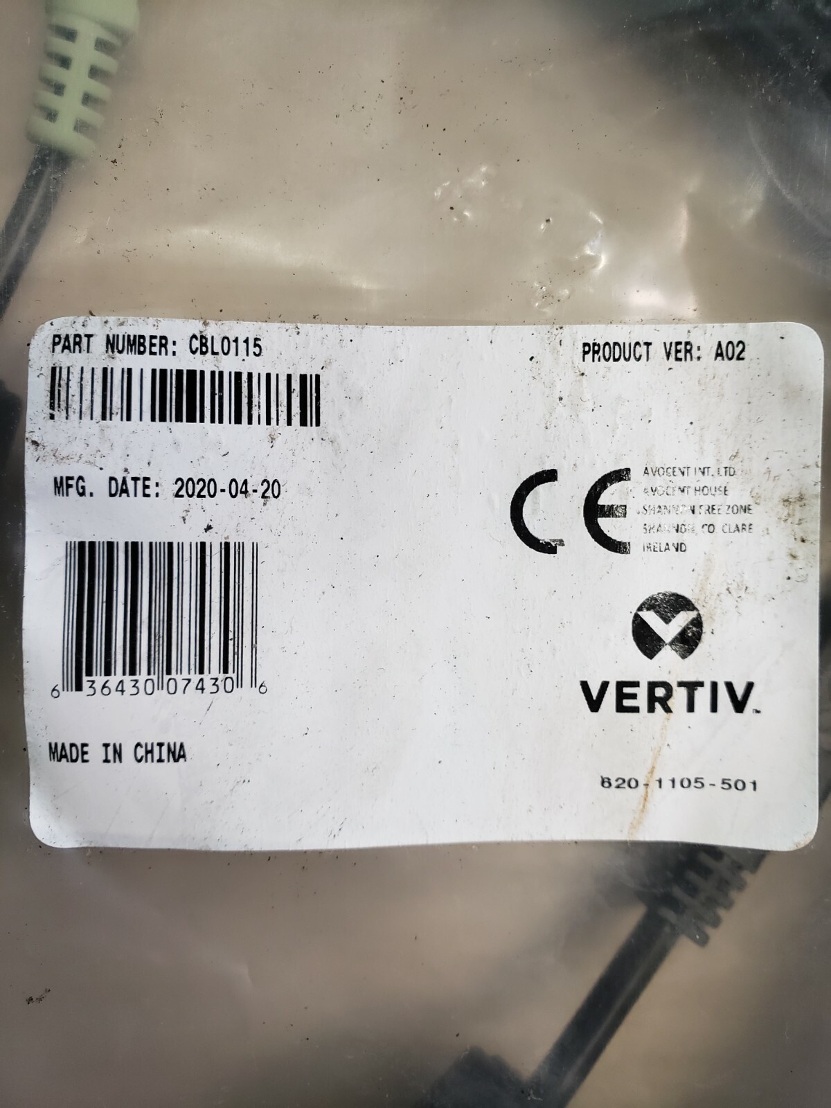 Vertiv Avocent CBL0115 KVM Cable - 6ft #K153