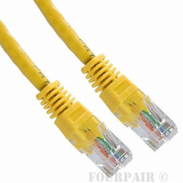 5 Pack Lot - 3ft CAT6 Ethernet Network LAN Router Patch Cable Cord Wire Yellow