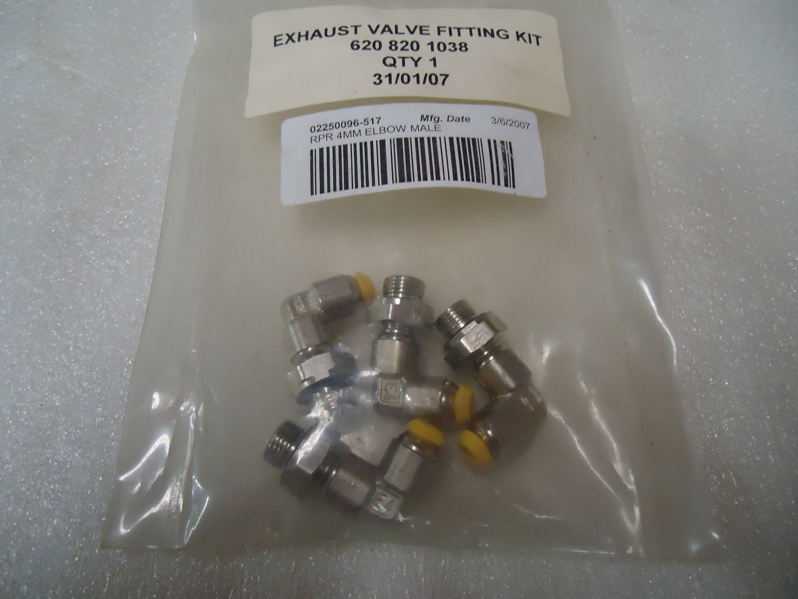 Sullair 02250096-517 Exhaust Valve Fitting Kit "NEW" 02250096517