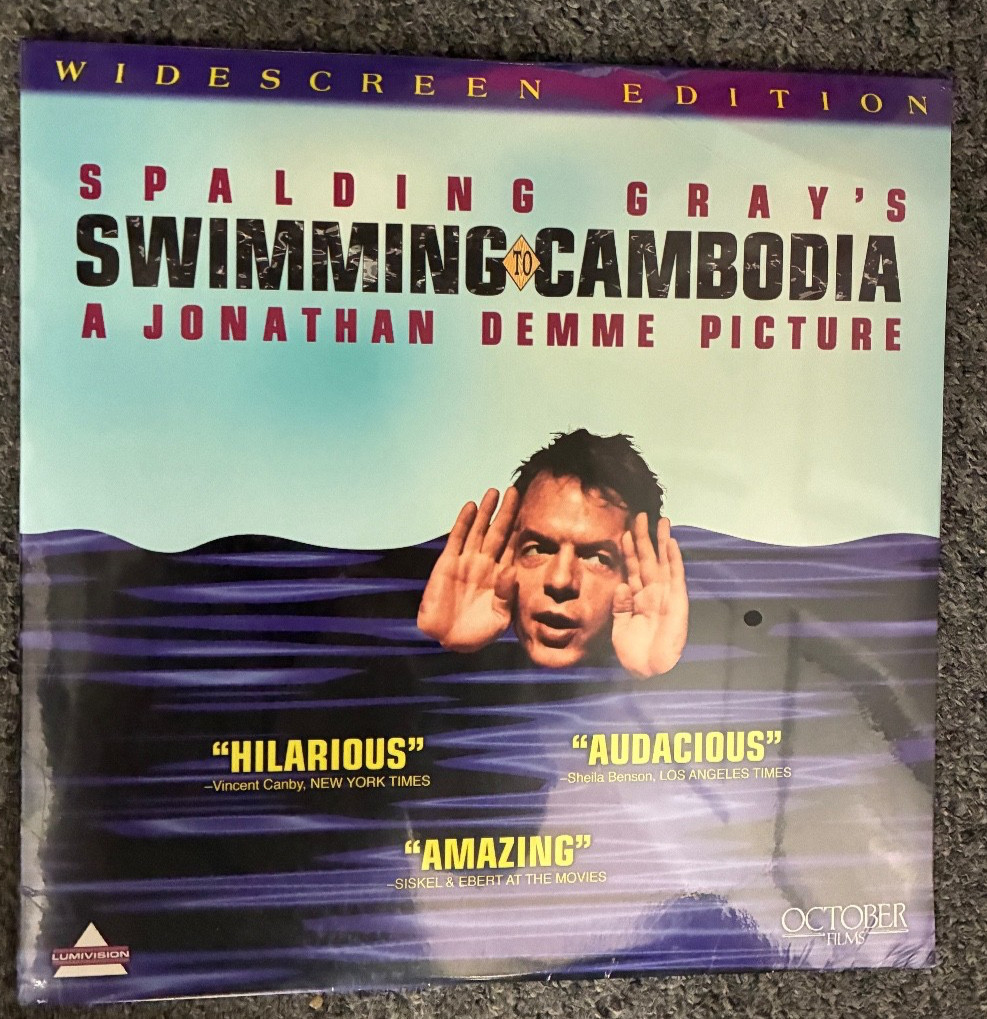 SWIMMING to CAMBODIA   Spalding Gray   RaRe  WideScreen Laserdisc Edition EUC