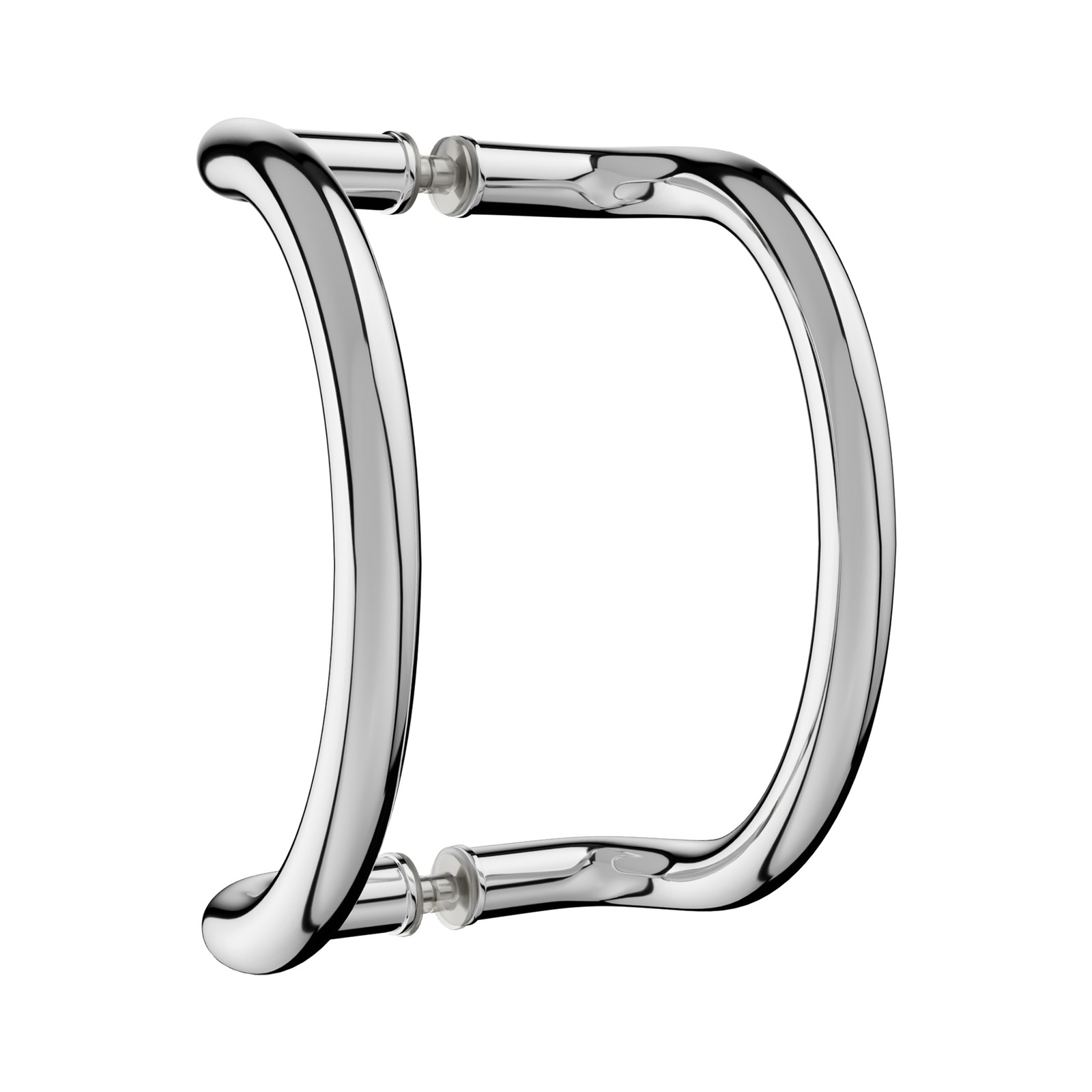 Brixwell 10" Commercial Offset Circular Door Pull Polished Stainless Steel