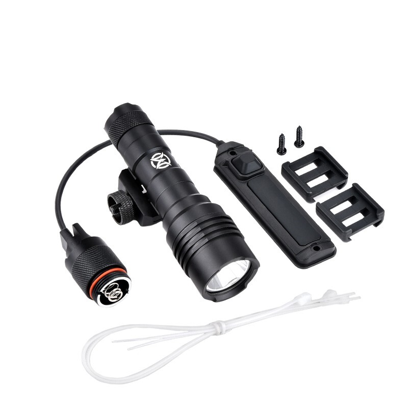 WADSN Metal White LED Tactical Flashlight 500Lumens Hunting Strobe Weapon Light