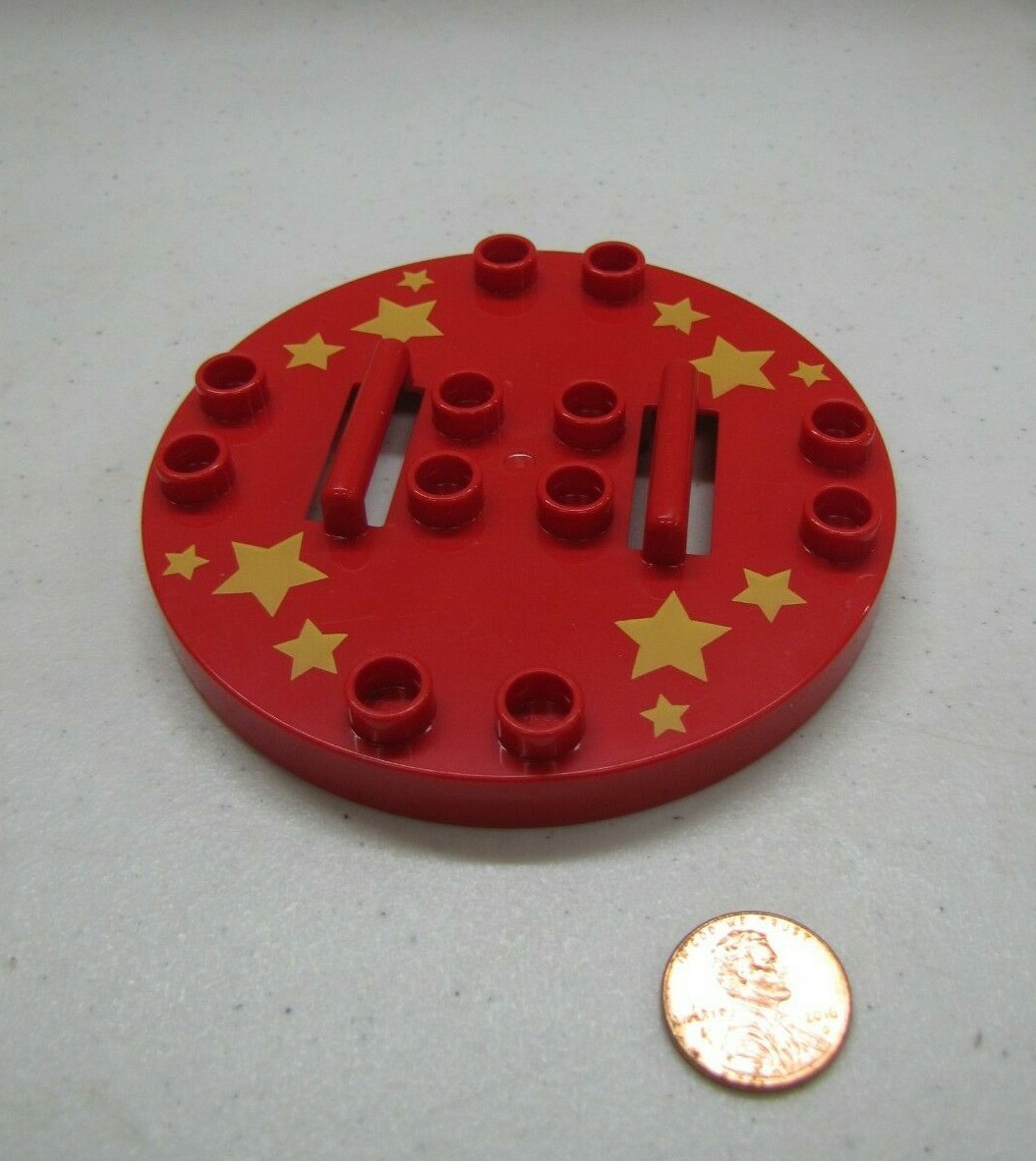 Lego Duplo Red Clown Circus Parade Wheel Spinning Part Carnival Piece