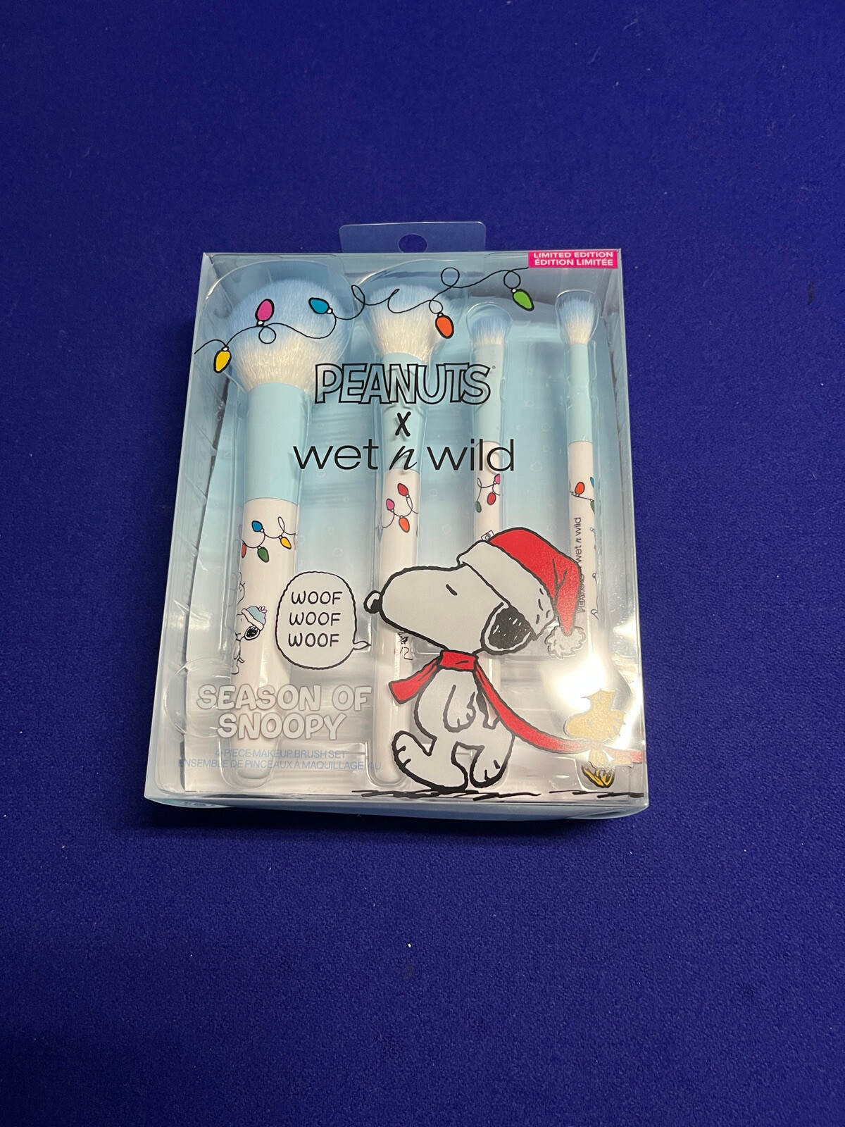 Peanuts x Wet n Wild 4 Piece Makeup Brush Set Season of Snoopy NEW Christmas '22