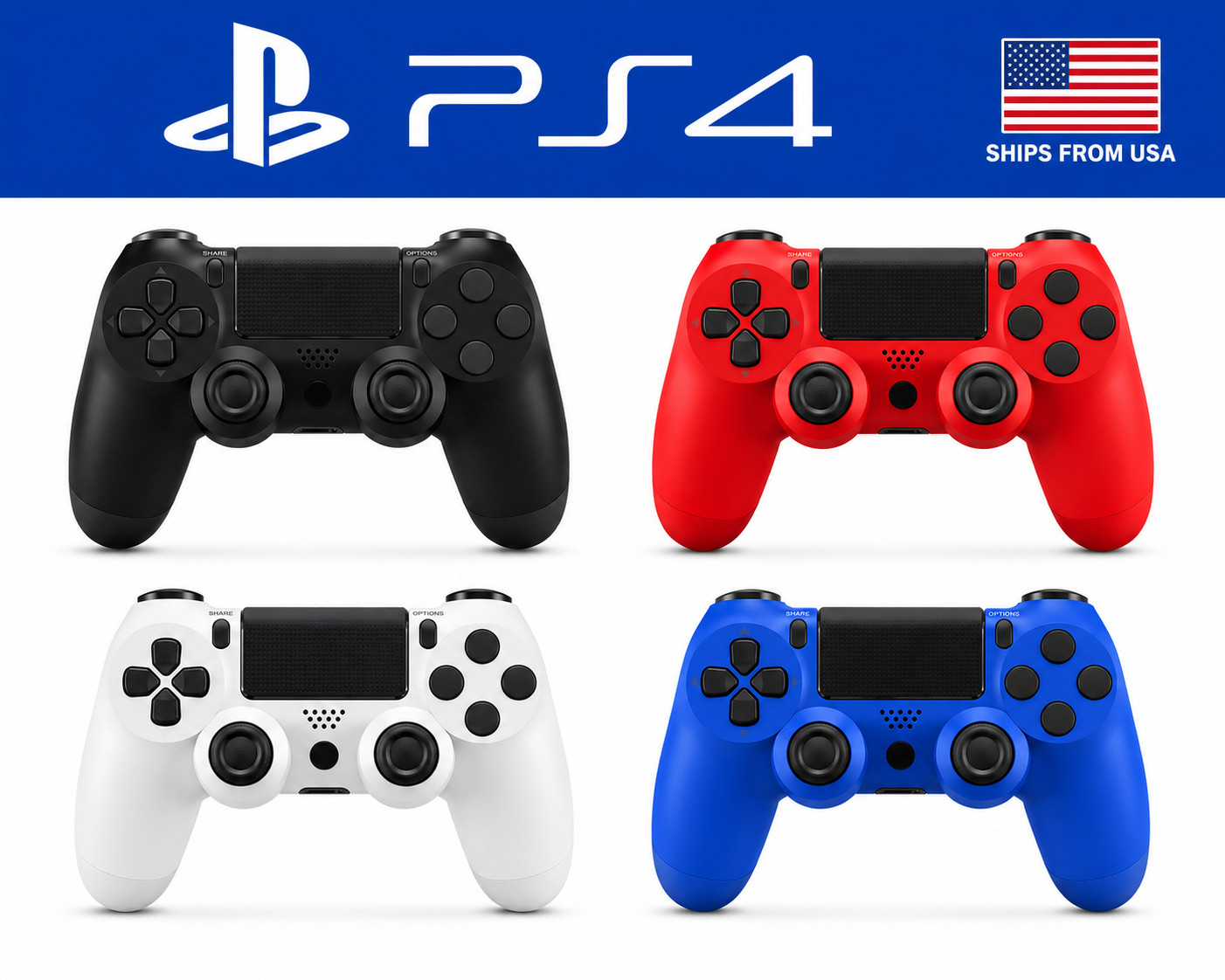Wireless Controller for PS4 PlayStation 4 PS4 Pro Slim Bluetooth Gamepad