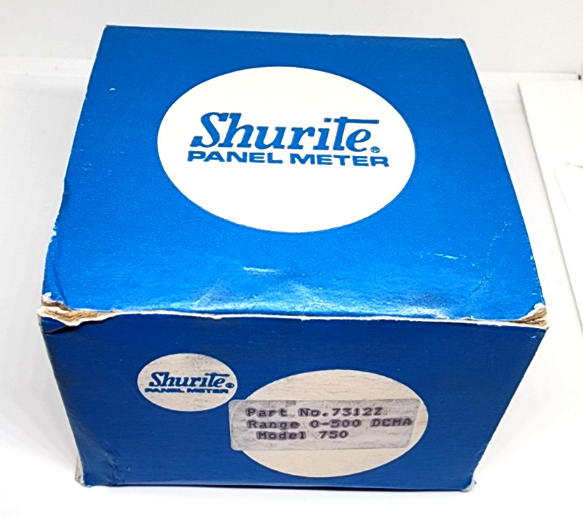 Shurite 7312Z DC Analog Panel Meter 0-500mA 3.5" Rectangular - New Open Box