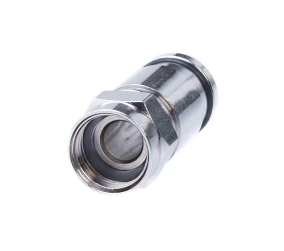F Type Connector for RG6 Cable All Metal Coaxial Compression Fitting Coax Lot