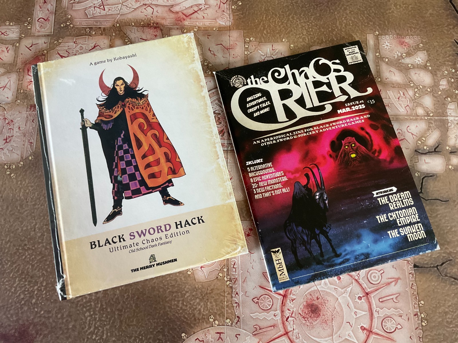 Merry Mushmen Black Sword Hack and The Chaos Crier Issue 1 new OSR OSE RPG