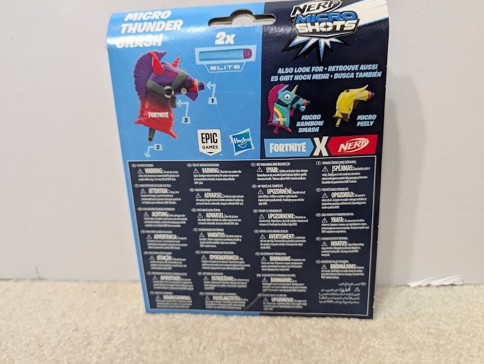 Official Nerf MicroShots Fortnite Blaster Includes 2 ELITE Nerf Darts - NEW