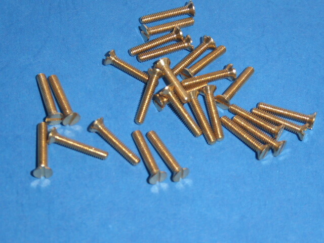 8BA Brass Countersunk - 1/4 - 5/16 - 3/8 - 1/2 - 1 - 1 1/2 New Stock