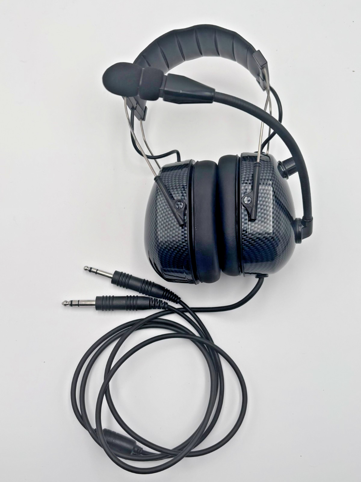 Wicom Mono Carbon Fiber Passive Aviation Headset - General Aviation Use - Works
