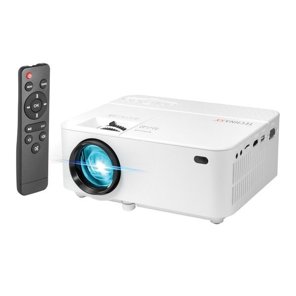 Technaxx 4781 Beamer 480p Mini-LED Projector, White, TX-113