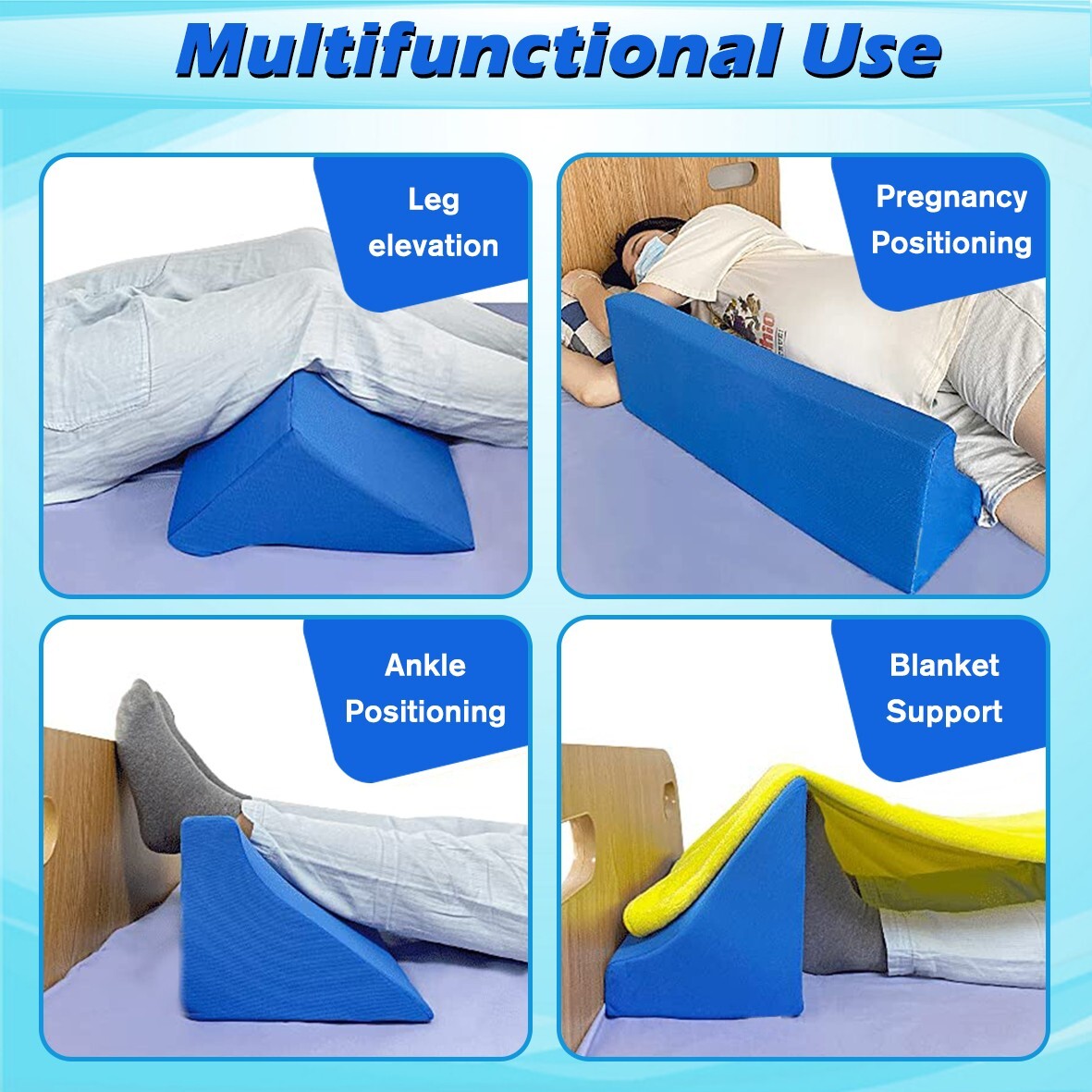 For Sleeping Triangle Wedge Pillow Cushion Post Surgery Bedsores Elderly Support