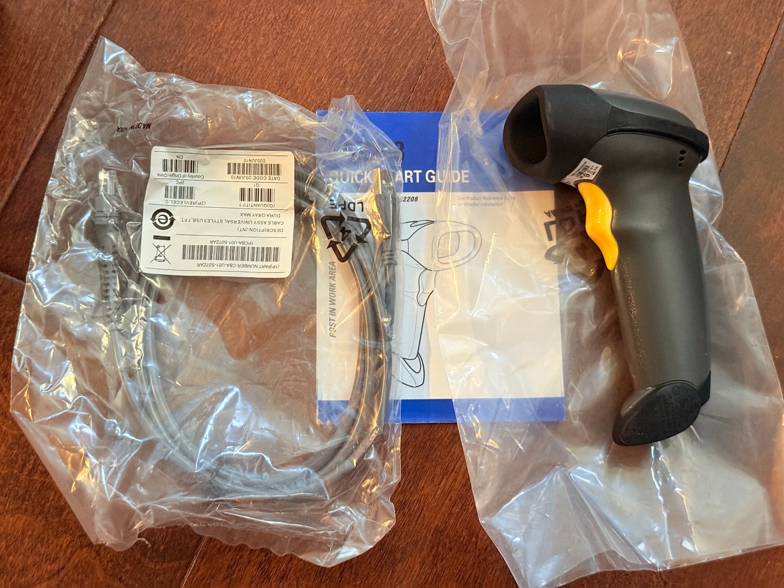 Symbol LS2208-SR20007R-NA Barcode Scanner USB Black – New Open Box
