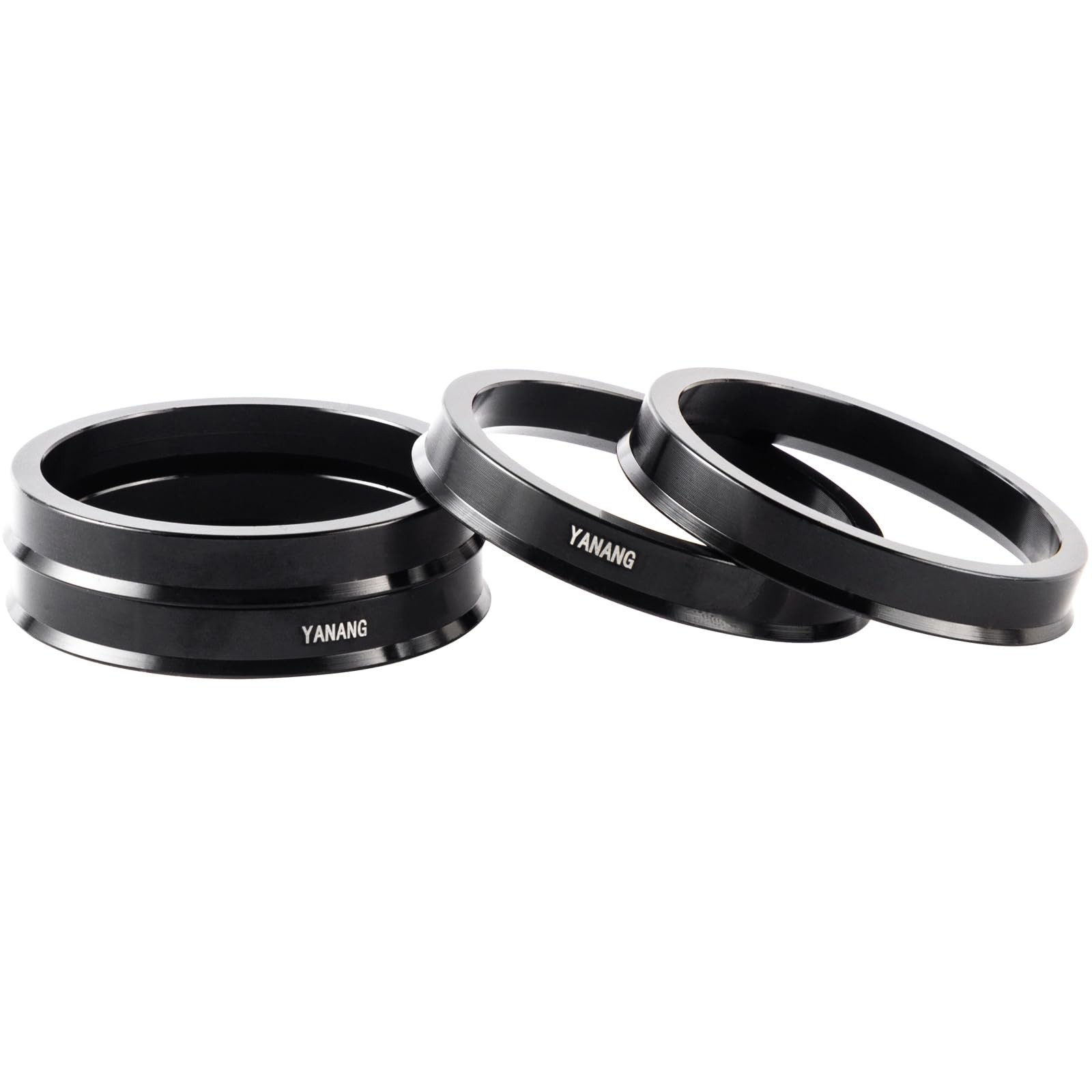 64.1 to 73.1 Black Hub Centric Rings (Pack of 4) Aluminium Alloy Wheel Center...