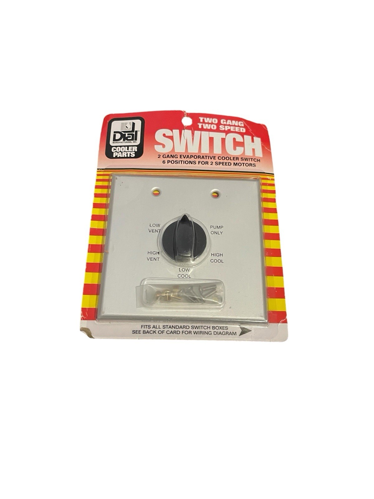 2 Speed Six-Position Metal Rotary Switch - 2 Gang Metal 7131 Dial Manufacturing