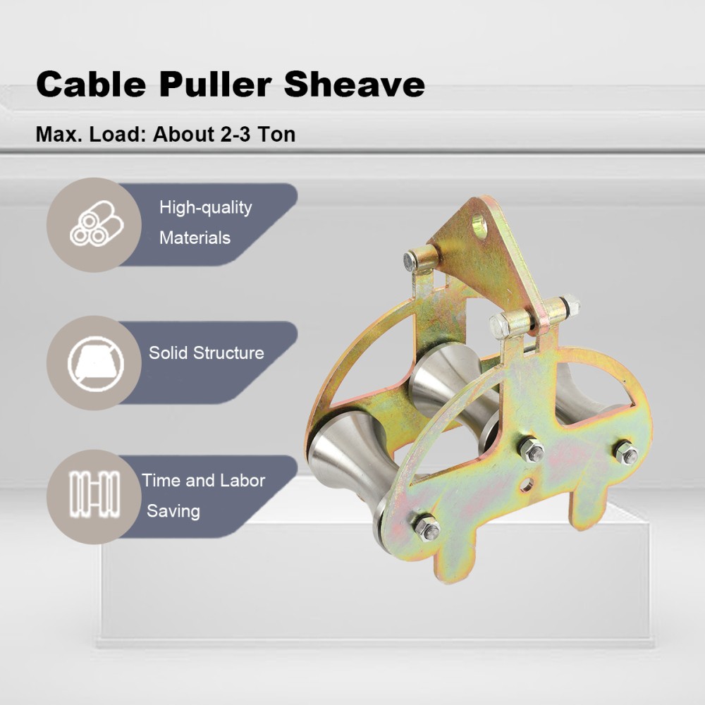 Cable Puller Sheave Layoff Pulley Cable Feeding Sheave Heavy Duty Cable Pulley