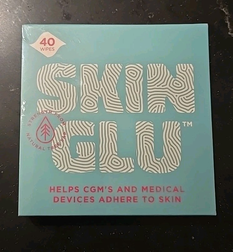 SKIN GLU HELPS CGM’s & MEDICAL DEVICE ADHERSION TO SKIN - 40ct