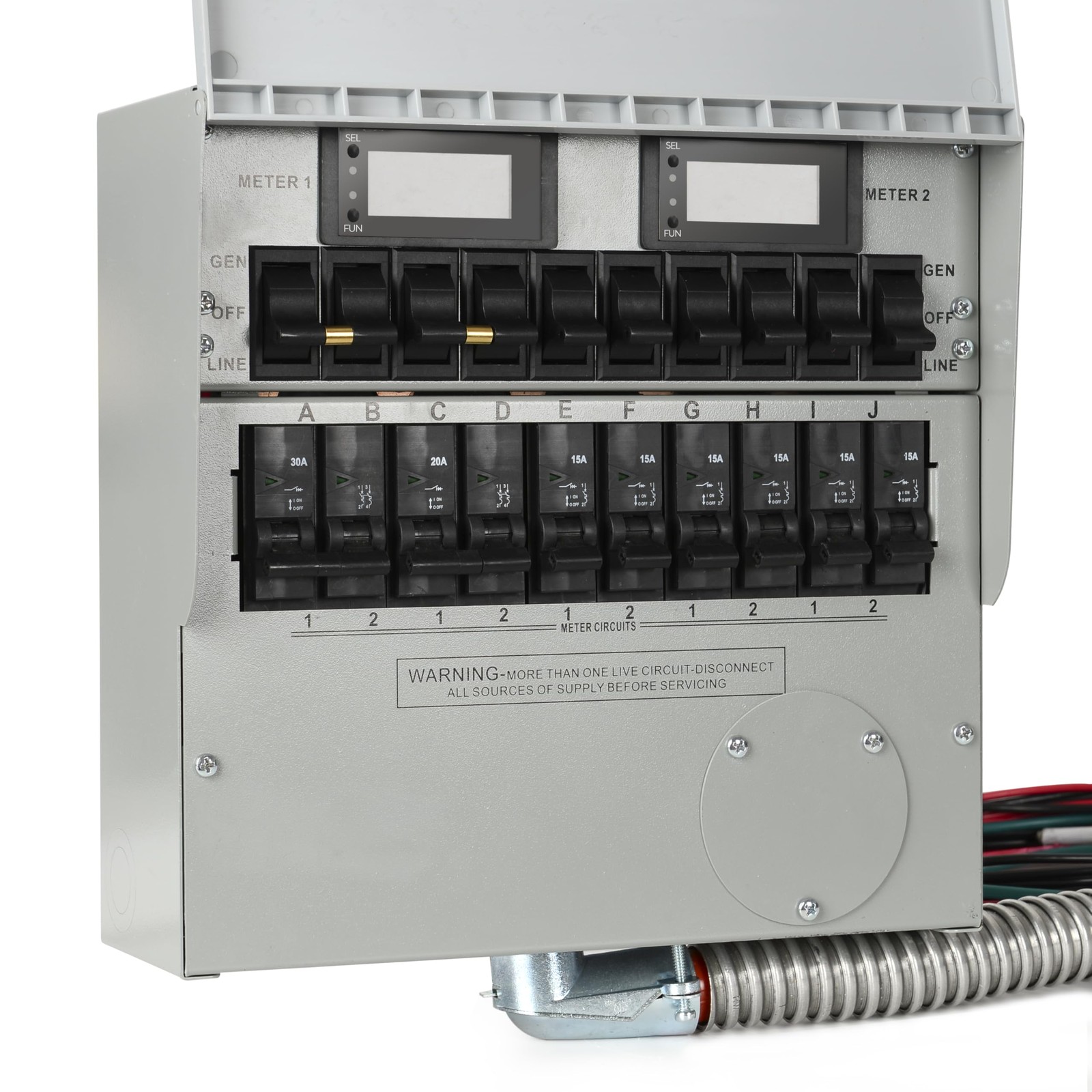 Generator Transfer Switch,50A Pro/Tran2 10-Circuit 2 Manual Transfer...