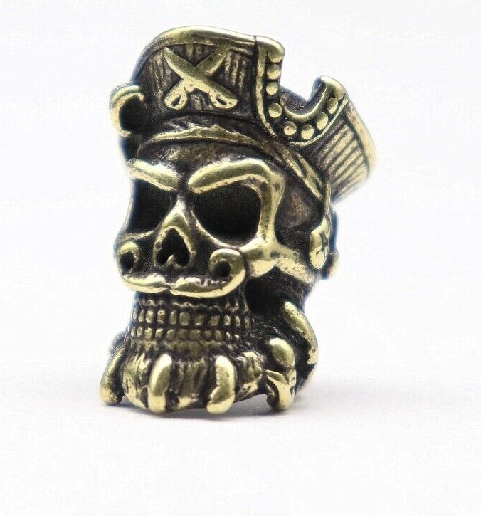 Brass Bearded Pirate Knife Beads Lanyard Bead Paracord Beads Pendant Knife Bead