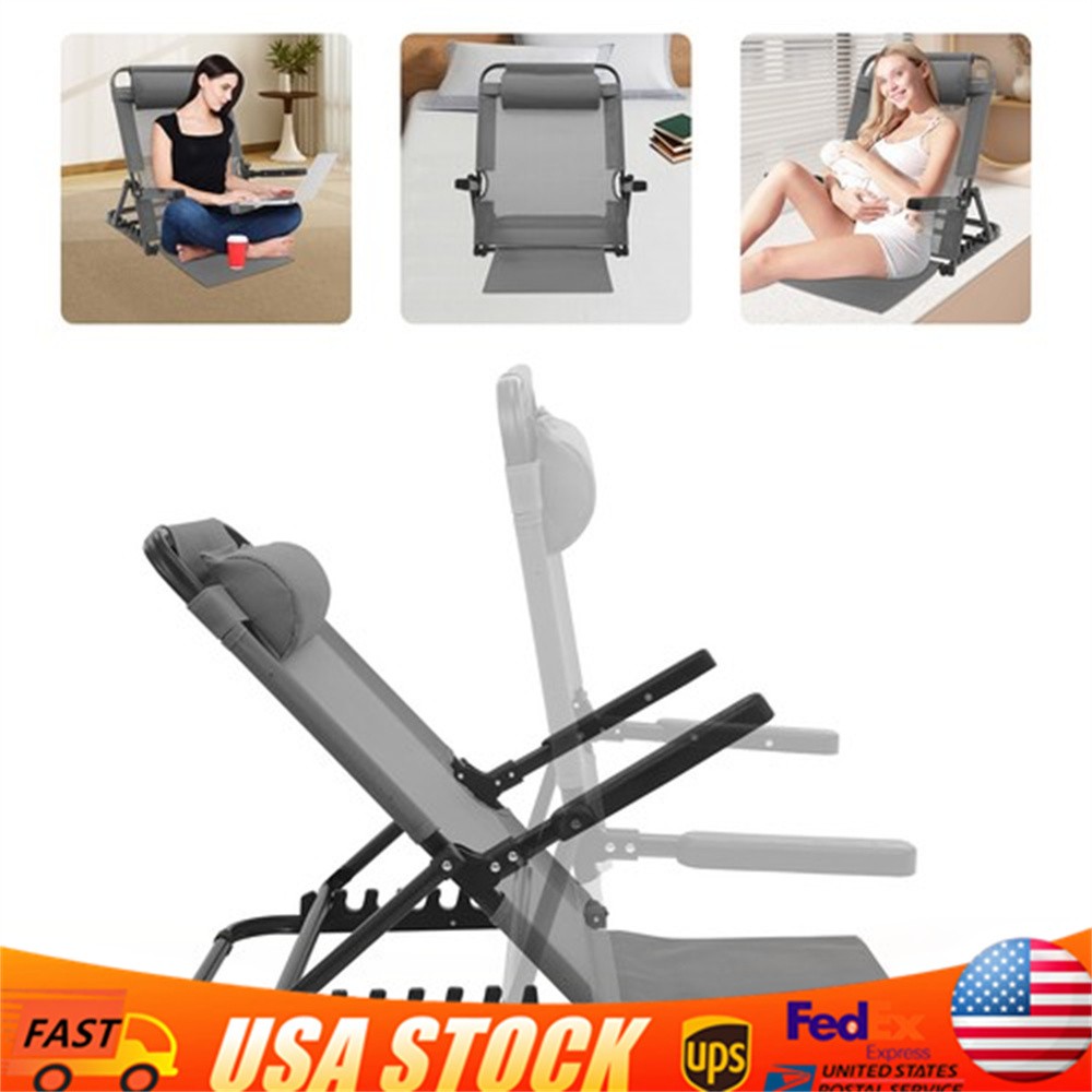 Lifting Bed Backrest Folding 40-90° Adjustable Sit up Back Rest with Armrest US