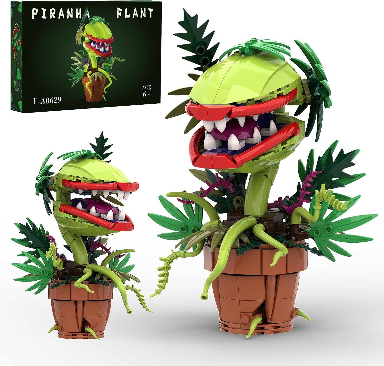 Audrey II Piranha Flower Plant Building Blocks Set | Cannibal Plants Building...