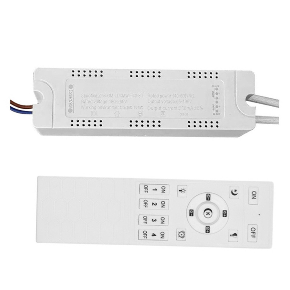 Smart Dual-Output LED Driver WiFi Compatible for Ceiling Light Systems