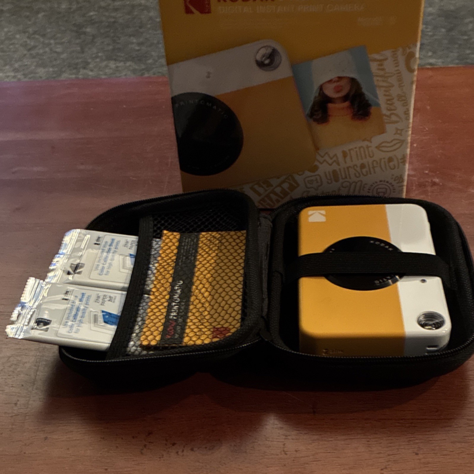 Kodak Printomatic Instant Print Camera Yellow White