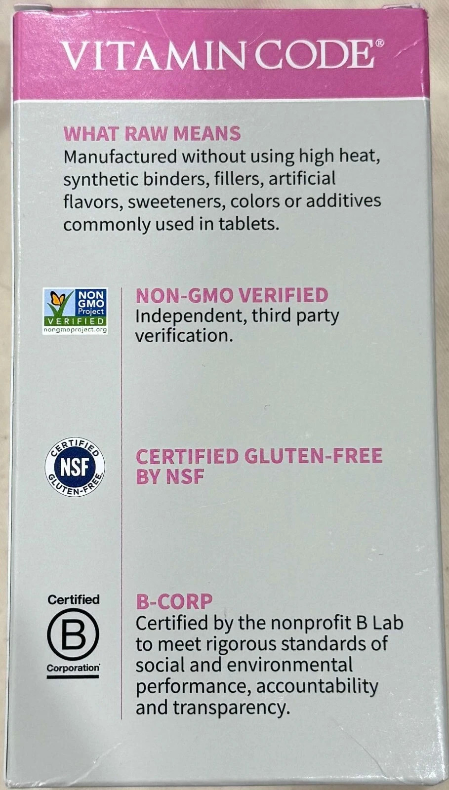Garden of Life Vitamin Code 50 & Wiser Women 240 Vegetarian Capsules EXP06/26+