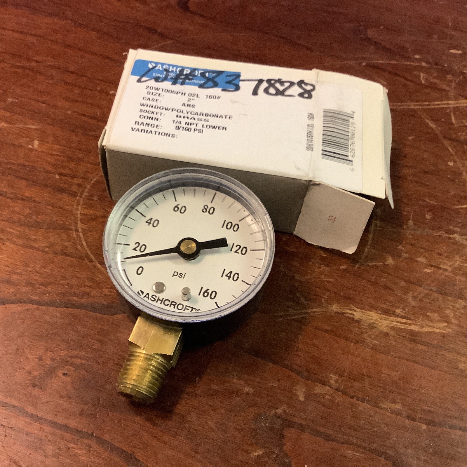 Ashcroft 20W1005PH 02L 160# Type 1005 160-Psi 1/4”NPT