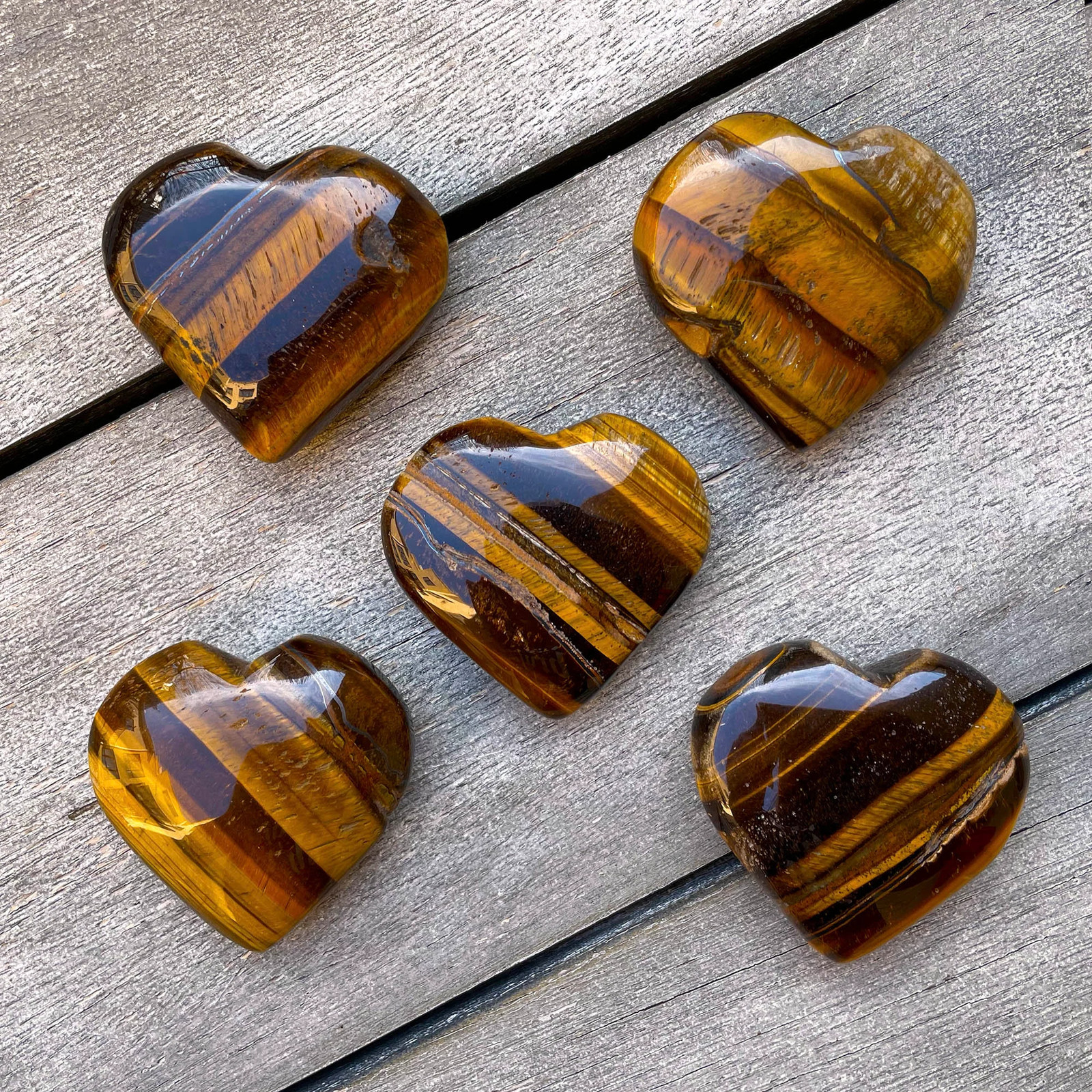 Tiger'S Eye Heart | Willpower | Confidence | Protection | Abundance
