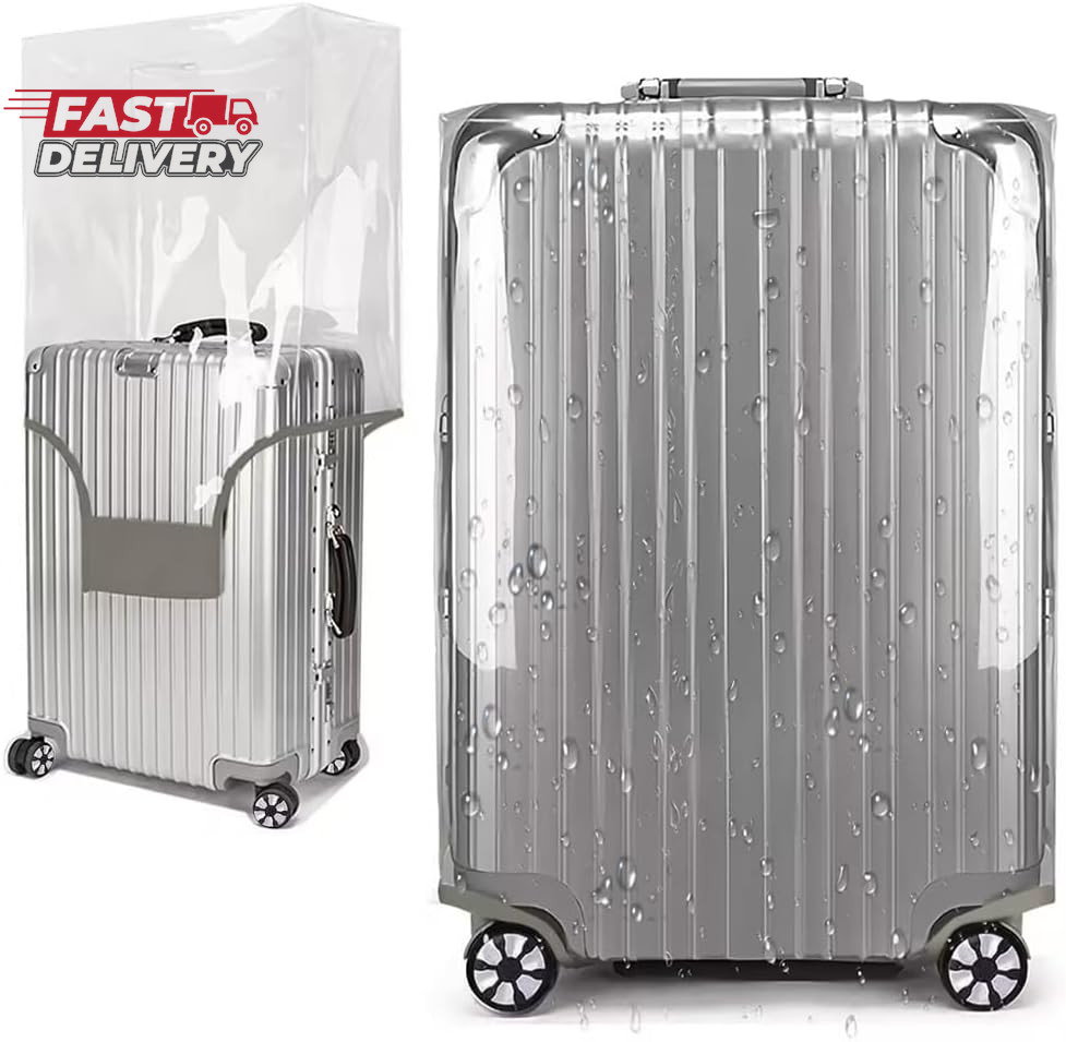 24 Inch Clear PVC Luggage Cover Protectors Suitcase Covers for Luggage Thickened