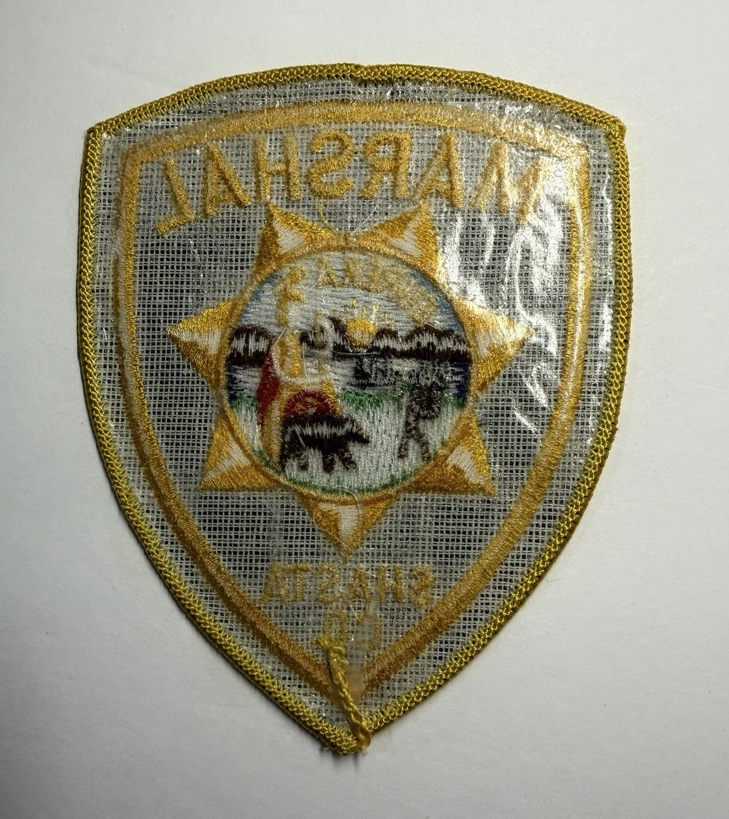 VINTAGE CALIFORNIA SHASTA COUNTY MARSHAL PATCH #D41