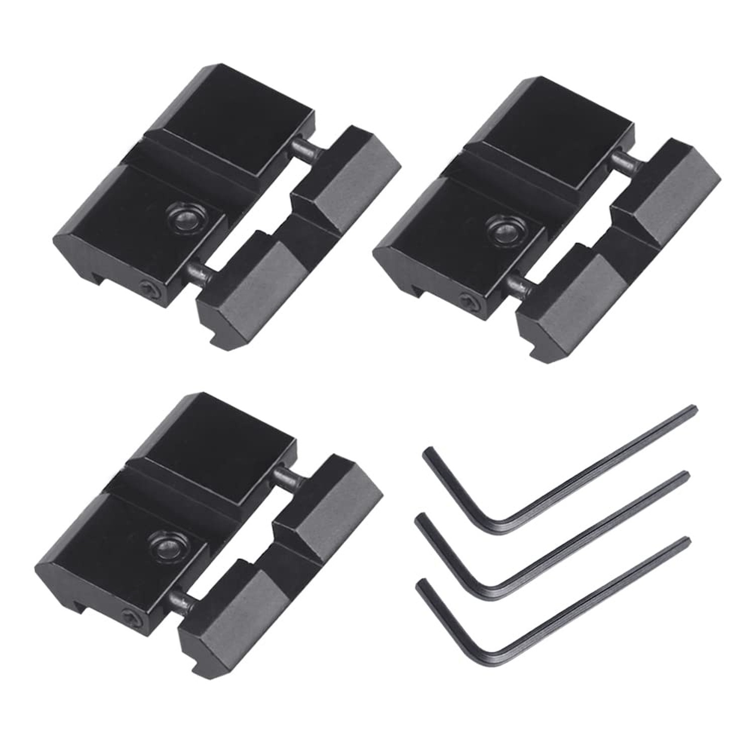 Acxico 3 pcs 11mm/10mm to 20mm/21mm Weaver Picatinny Scope Rail Mount Convert...