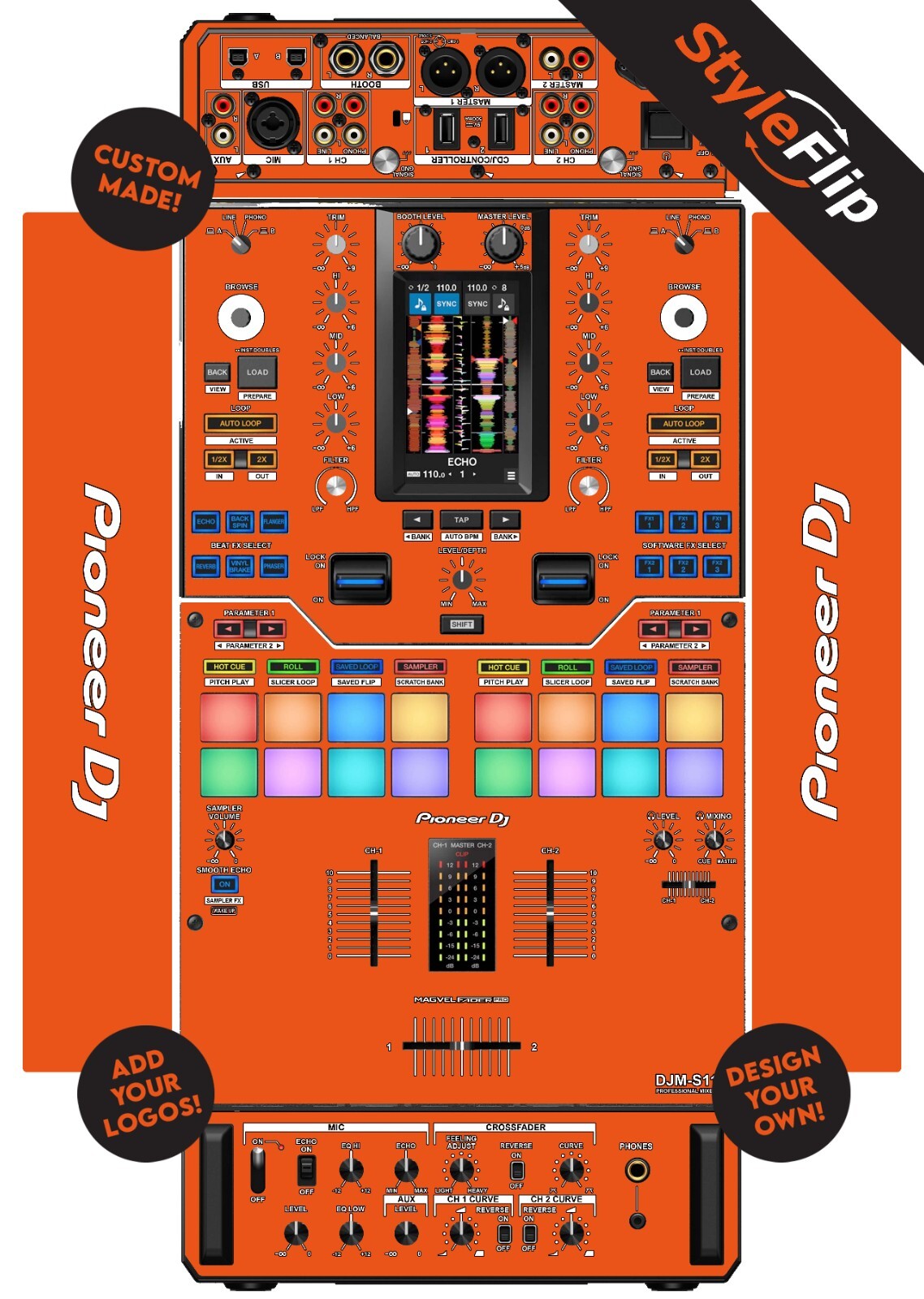 Pioneer DJM-S11 Skin | Custom Design | Protective Decal | StyleFlip Skins
