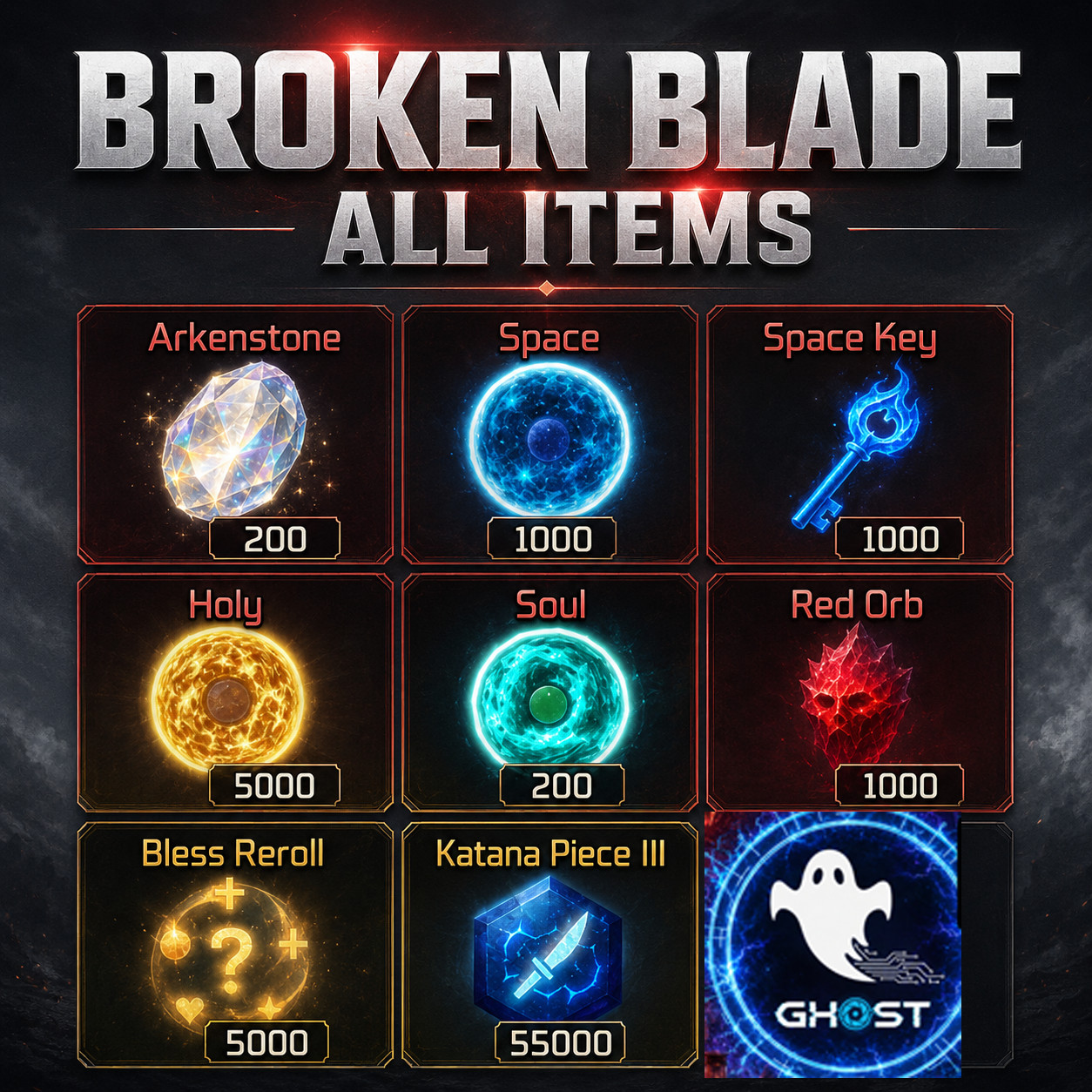 BROKEN BLADE | ALL ITEMS | CHEAP | FAST