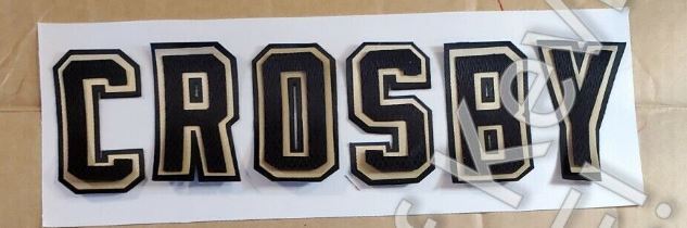 Pittsburgh Penguins UNSEWN Nameplate Namebar for your Jersey - Any Season Name