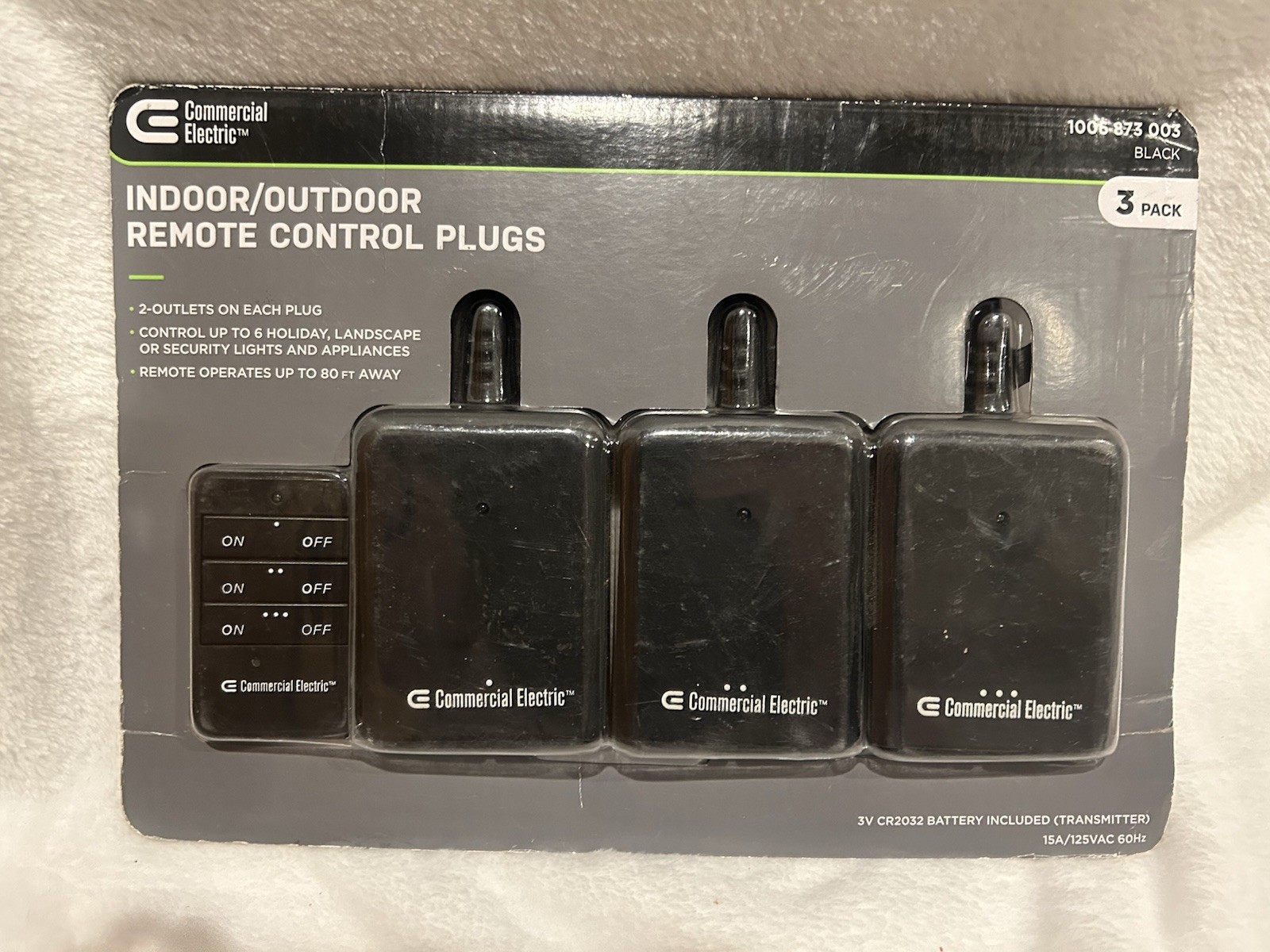 NEW Commercial Electric Wireless Indoor/Outdoor Remote Control Plugs - Up 2 80ft