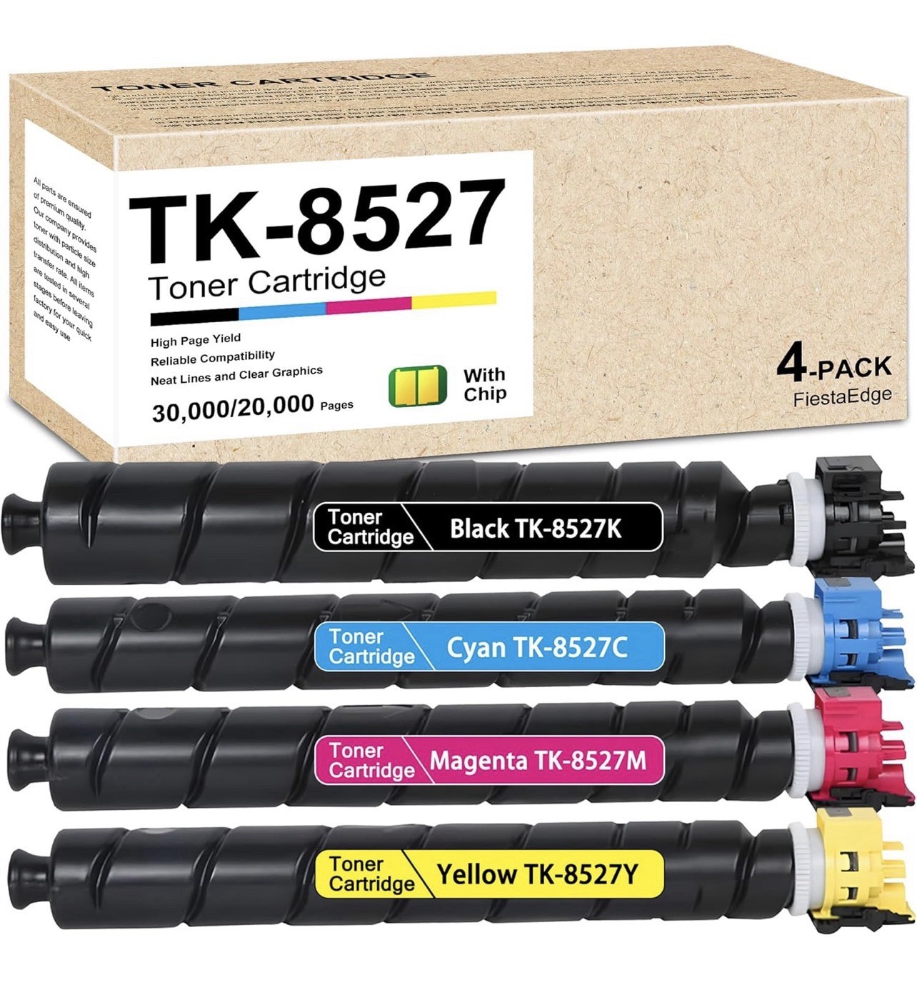 High Yield TK8527 Toner Cartridges TK-8527 Toner Cartridge Set Compatible for...