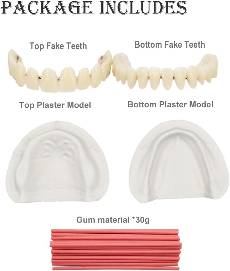 Custom DIY Denture Kit: Medium & Large Mouth Fitting