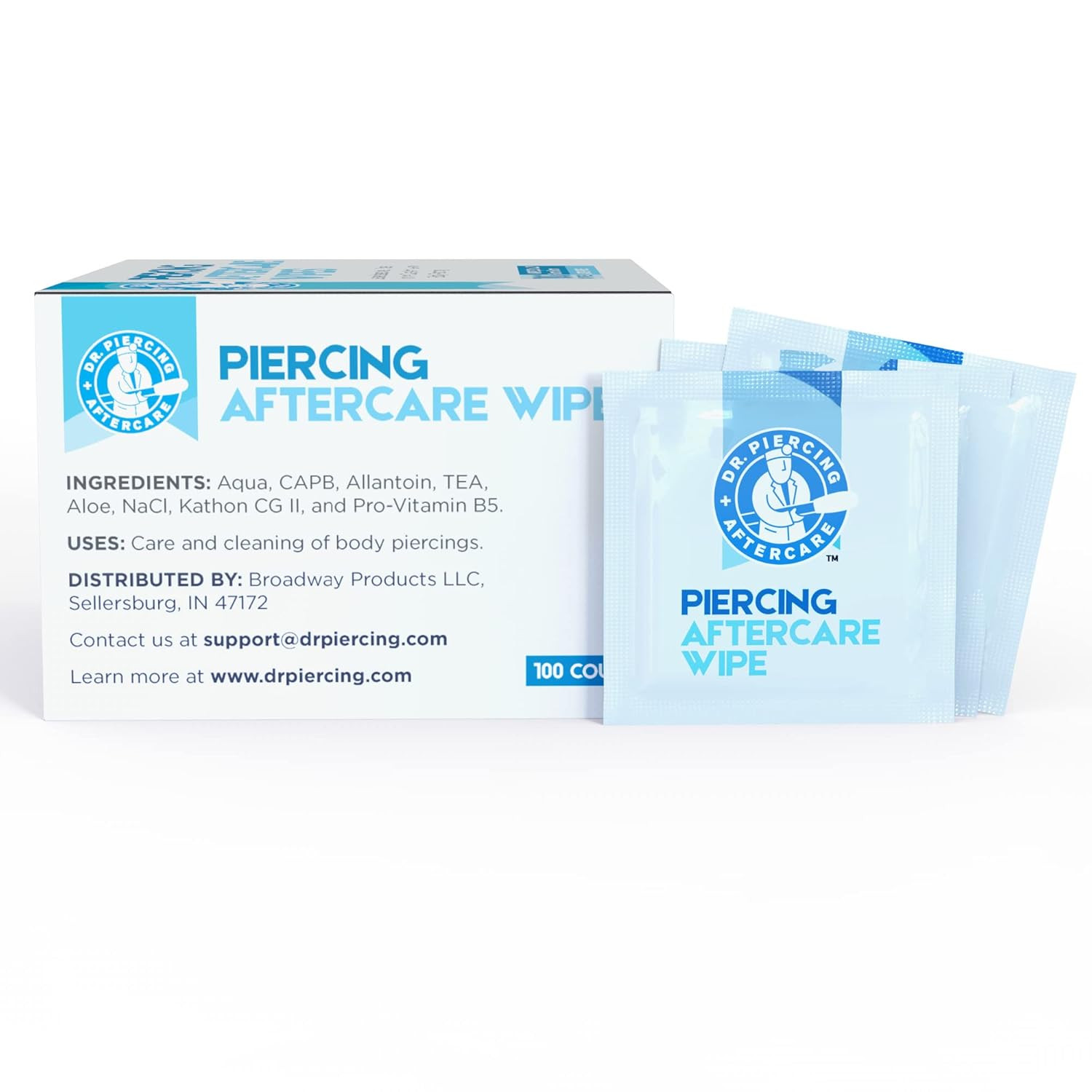 Wipes – Piercing Aftercare | Saline Solution for Piercings - Keloid Bump Ear Pie