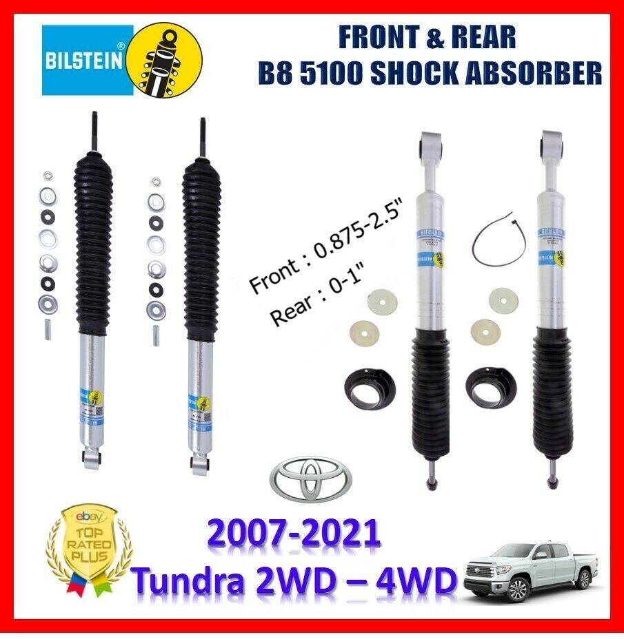 Bilstein B8 5100 Front + Rear Shock Absorber Set For 07-21 Toyota Tundra 2WD 4WD
