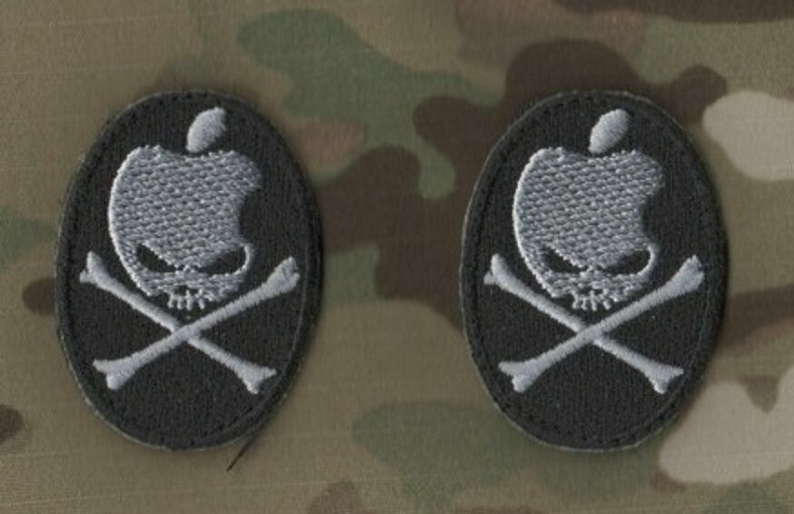 AFSOC TACP JTAC CCT FORWARD COMBAT CONTROL vêlkrö 2" 2-TAB: SILVER APPLE SKULL
