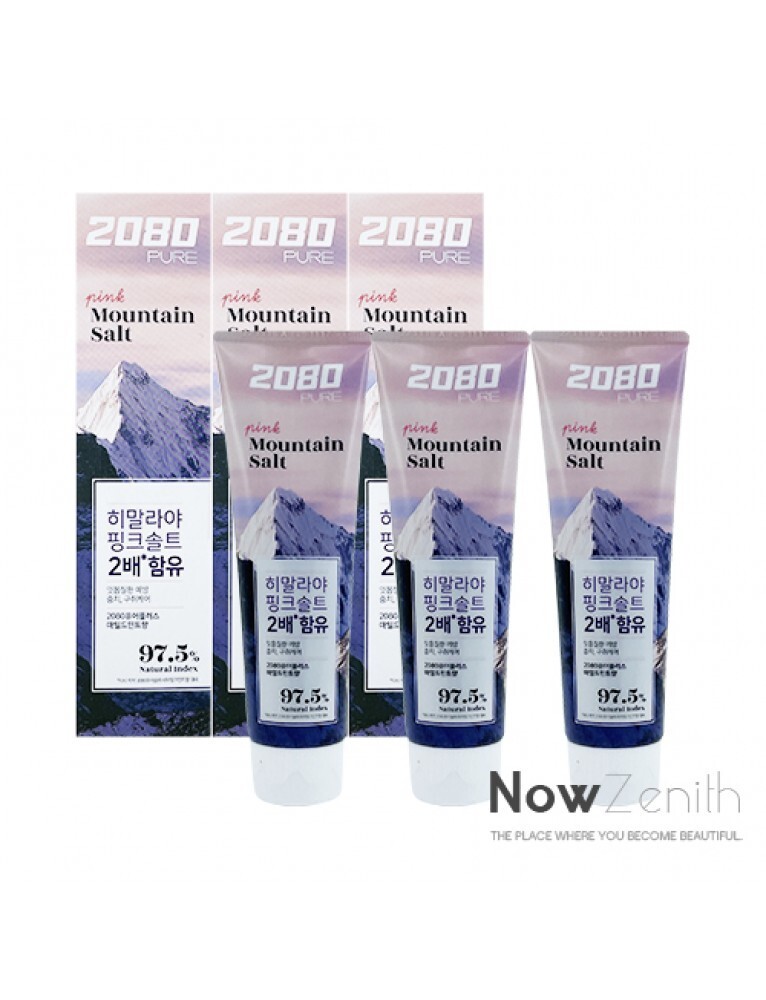 [AEKYUNG] 2080 PURE PINK MOUNTAIN SALT TOOTHPASTE - 3EA (120G X 3EA)