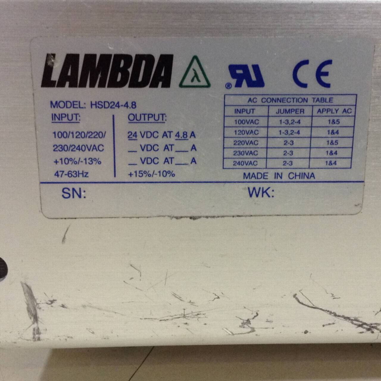 LAMBDA Power Supply HSD24-4.8 Used #87912